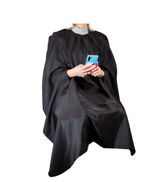 Friseurumhang mit Handschlitze ohne Halsgummi