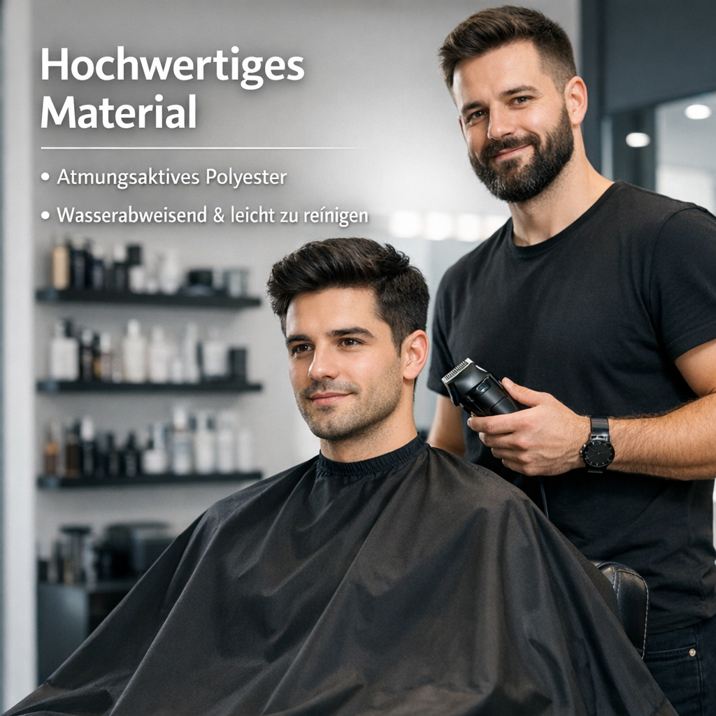 Friseurumhang mit Handschlitze ohne Halsgummi